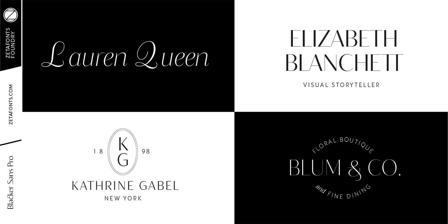 Blacker Sans Pro Bold Italic Font preview